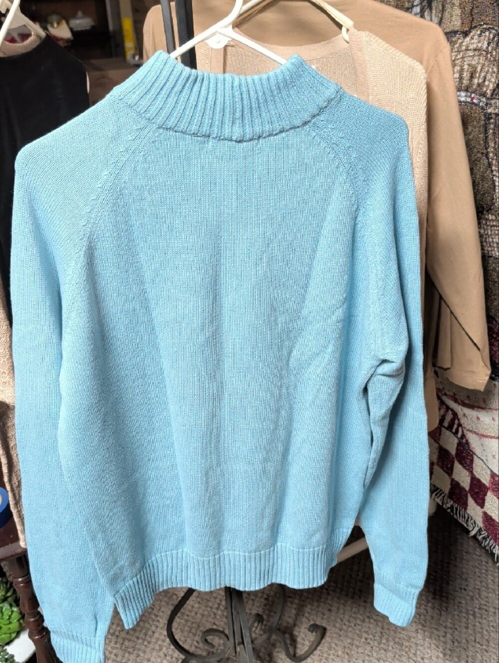 JEANNE PIERRE Light Blue Turtleneck Sweater - Picture 4 of 4
